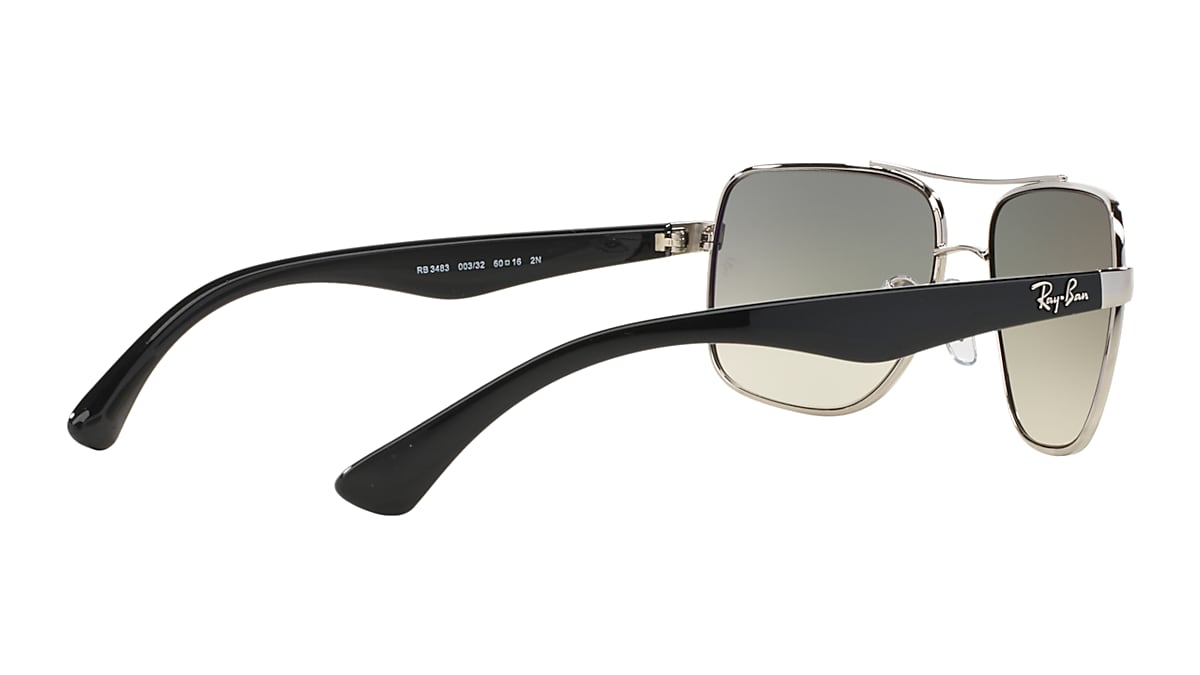 レイバン サングラス RB3483 RB3483 Sunglasses in Gunmetal and Green Classic G-15