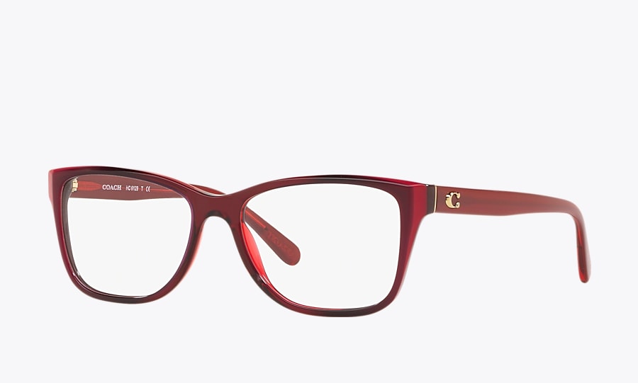 Coach Burgundy Laminate Eyeglasses Glasses Free Shipping