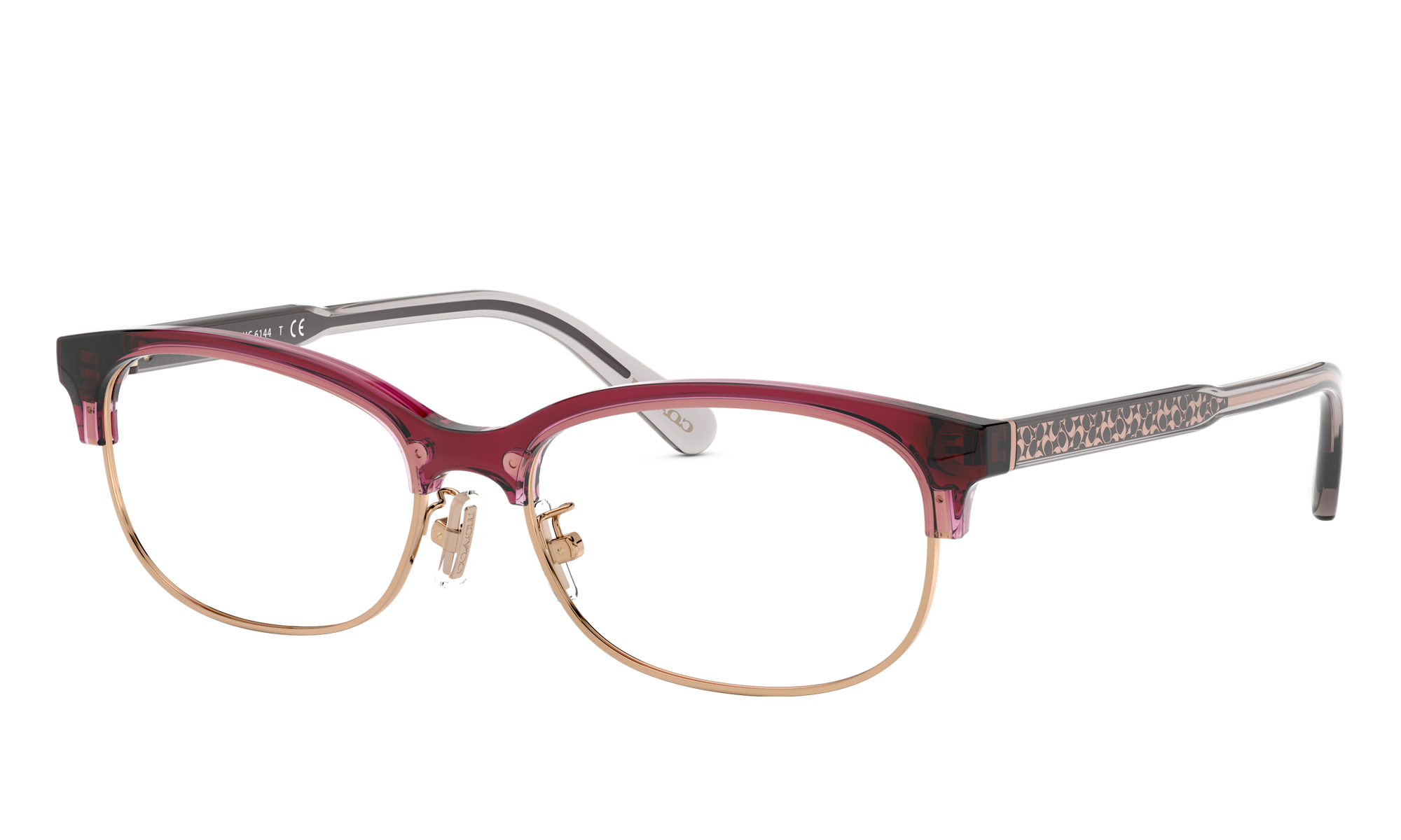 Coach HC6144 Transparent Mauve / Rose Gold Eyeglasses | Glasses.com ...