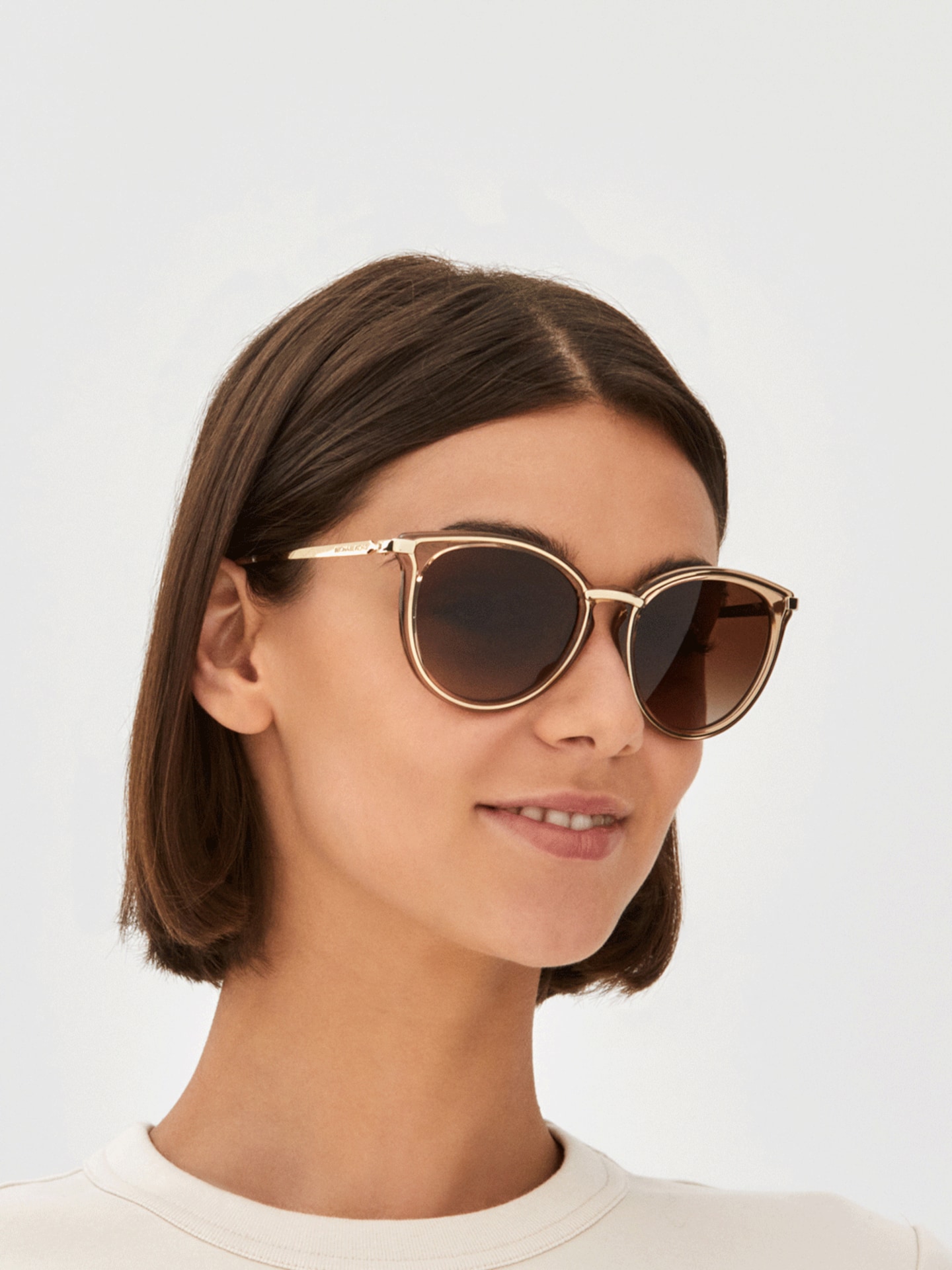 Michael Kors Light Gold/Brown Transparent Sunglasses ® | Free  Shipping