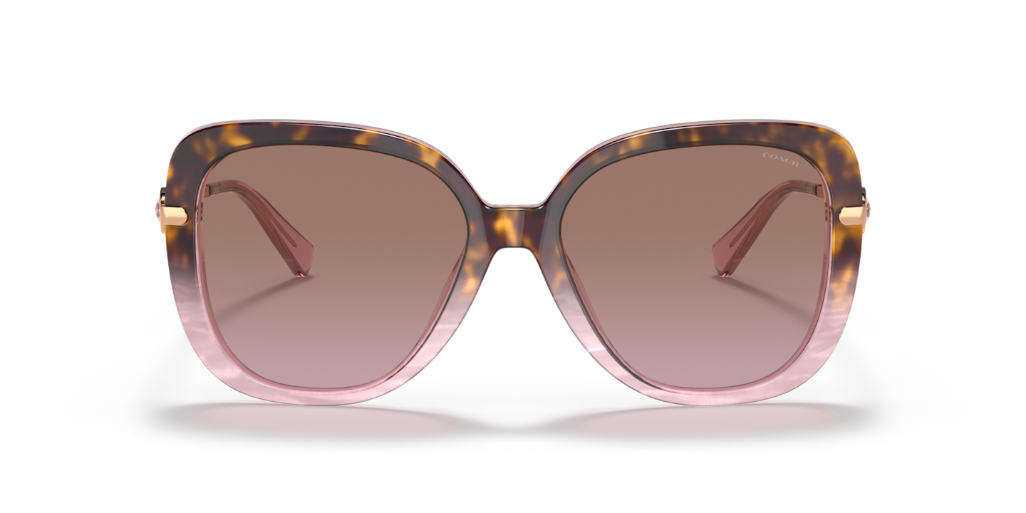 Coach Rose Tortoise Gradient Sunglasses | Glasses.com® | Free Shipping