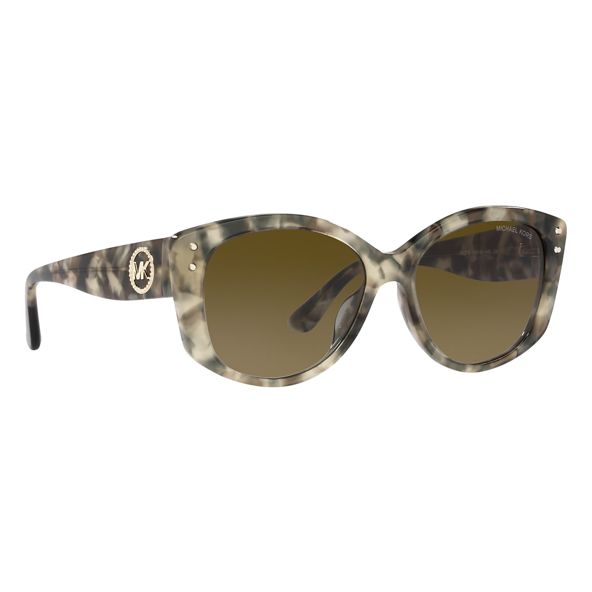 Michael Kors camel leather jacket, Prada tortoiseshell sunglasses