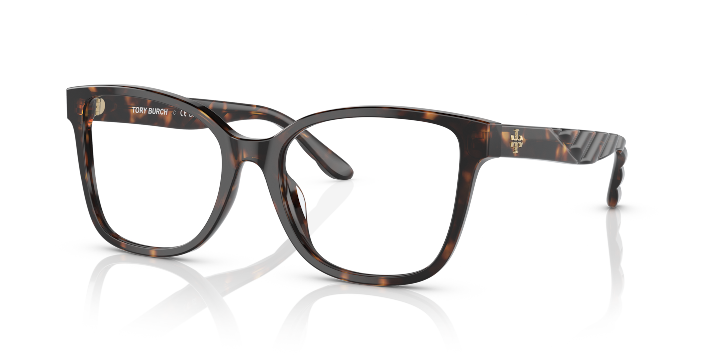 Tory Burch Dark Tortoise Eyeglasses | Glasses.com® | Free Shipping