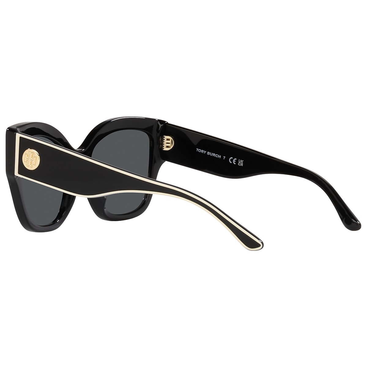 Tory Burch Women's Sunglasses, TY7184U - Black with Ivory Piping