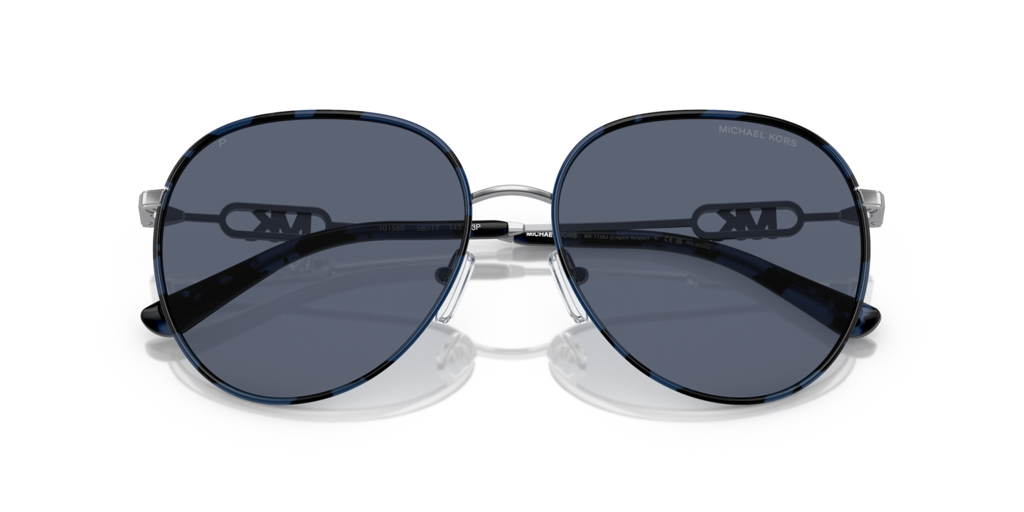 Michael Kors Silver/Blue Tortoise Sunglasses | Glasses.com® | Free 
