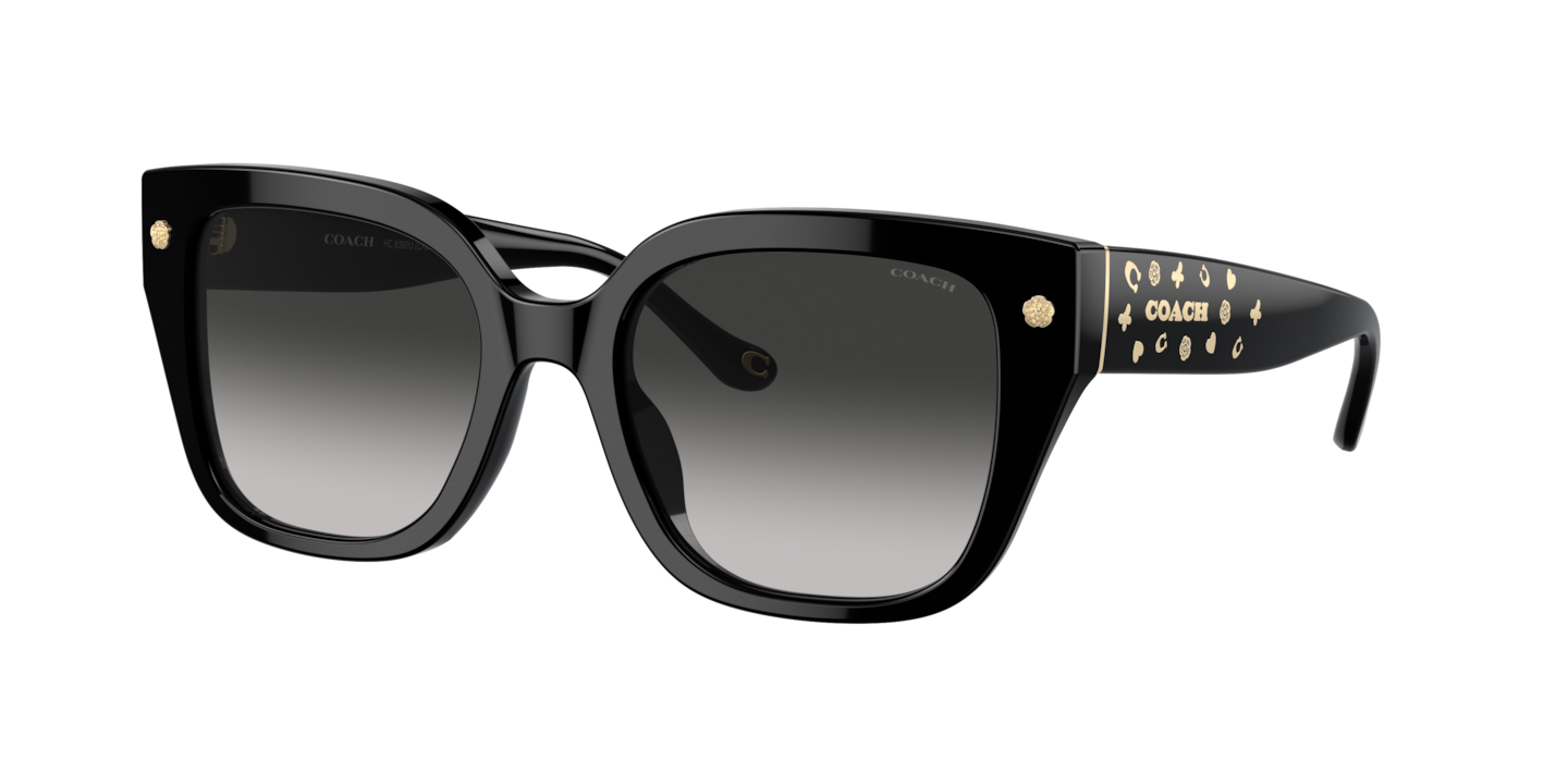 Coach HC8392U CR611 Black Sunglasses | Glasses.com® | Free Shipping