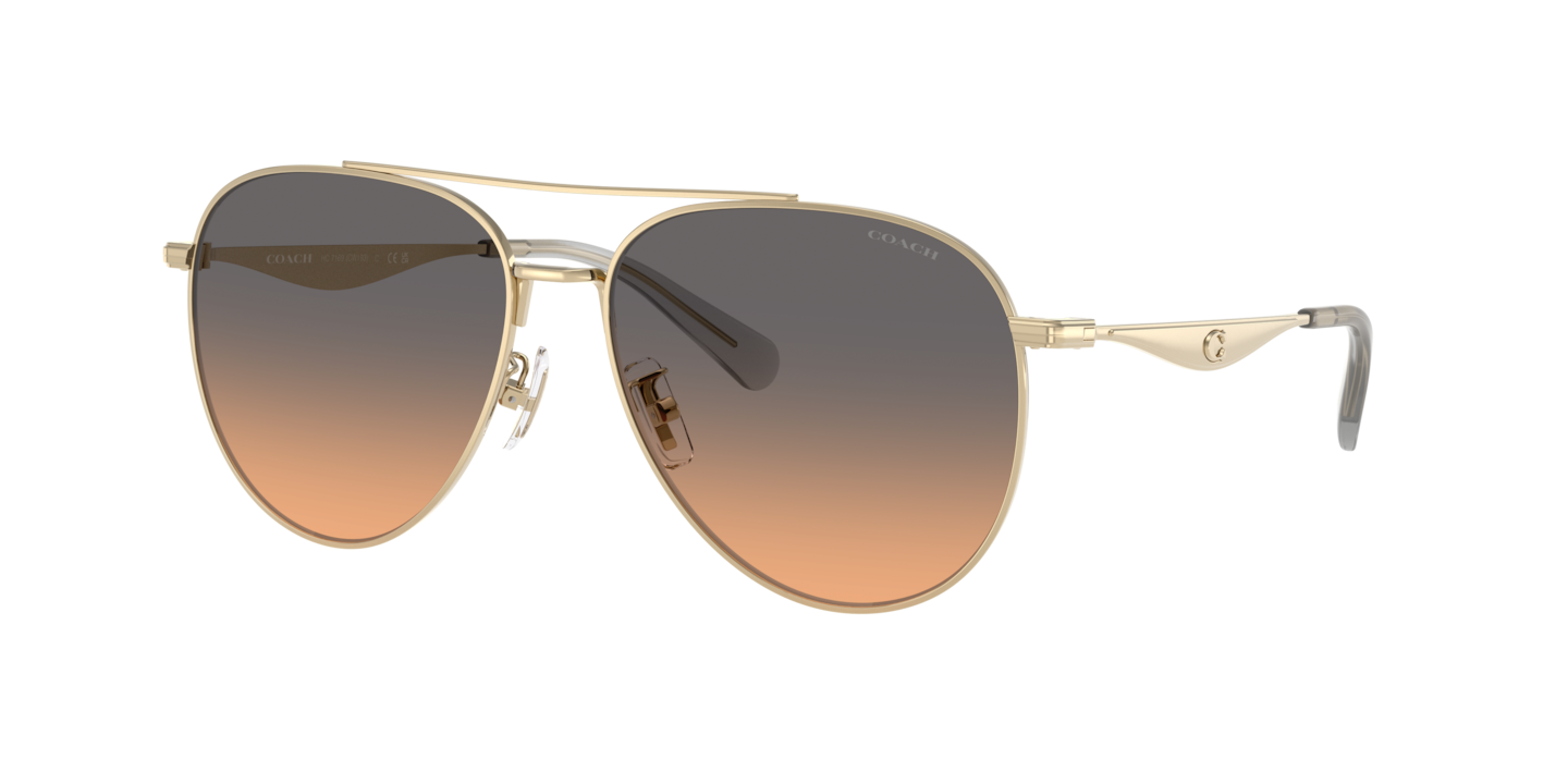 Coach Shiny Light Gold Sunglasses Glasses Free Shipping