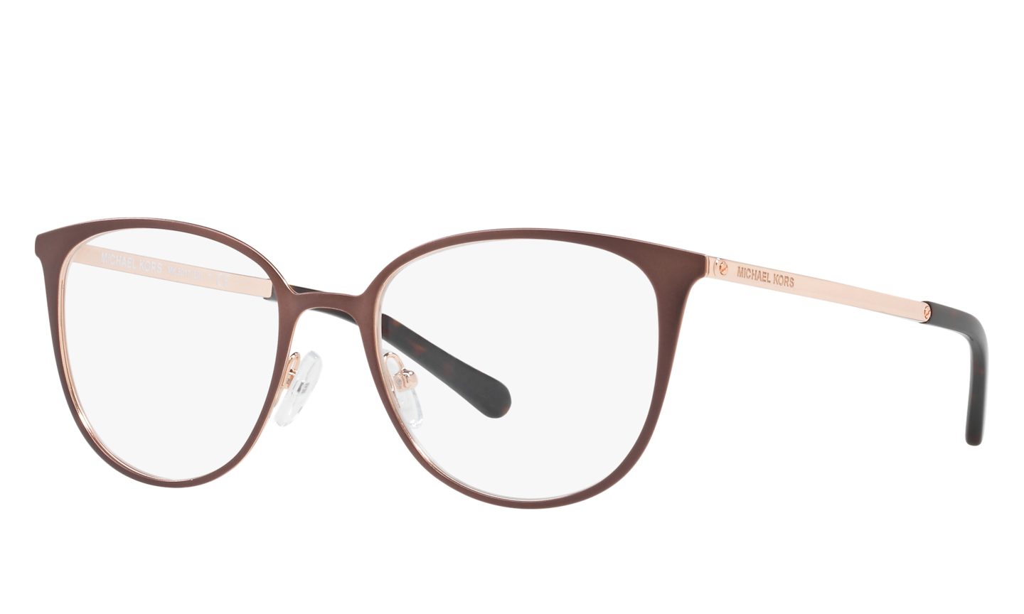 Michael Kors Satin Brown/Rose Gold Eyeglasses ® | Free Shipping