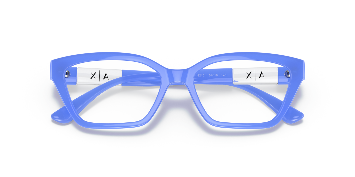 Armani Exchange Shiny Opaline Light Blue Eyeglasses | Glasses.com 