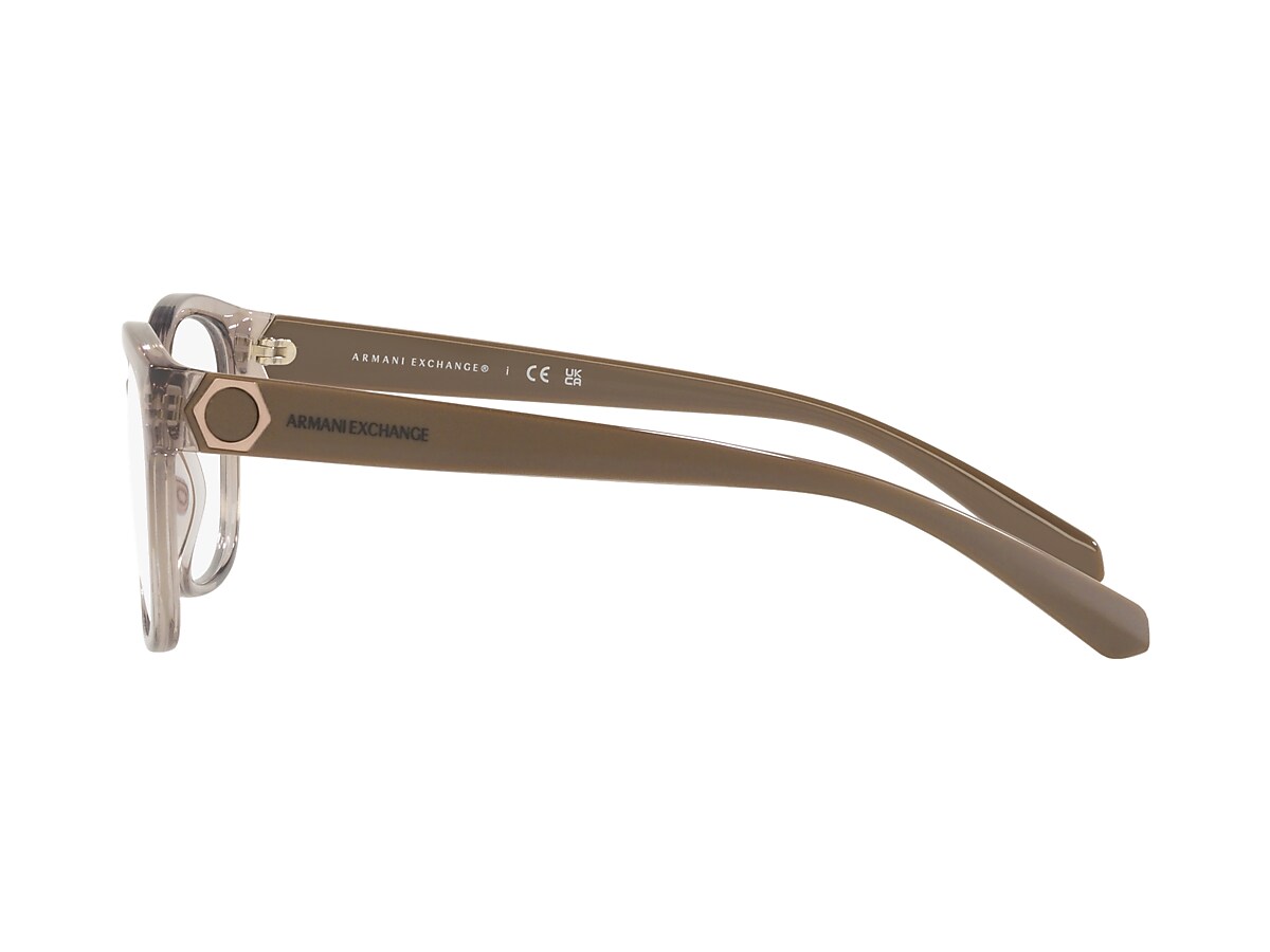 Armani Exchange Shiny Transparent Tundra Eyeglasses | Glasses 