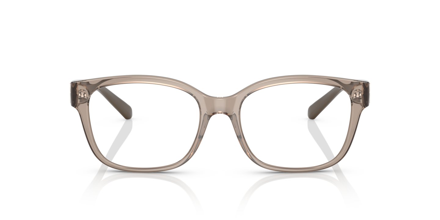 Armani Exchange Shiny Transparent Tundra Eyeglasses | Glasses.com 