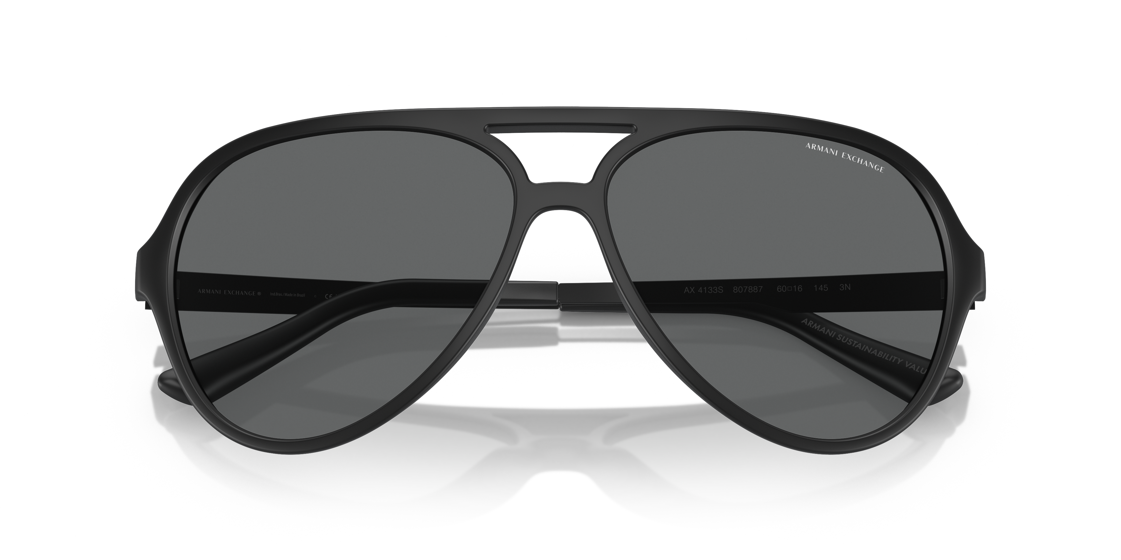 Armani Exchange Men's Polarized Matte Black Aviator Sunglasses  AX2012S60638162 - Walmart.com