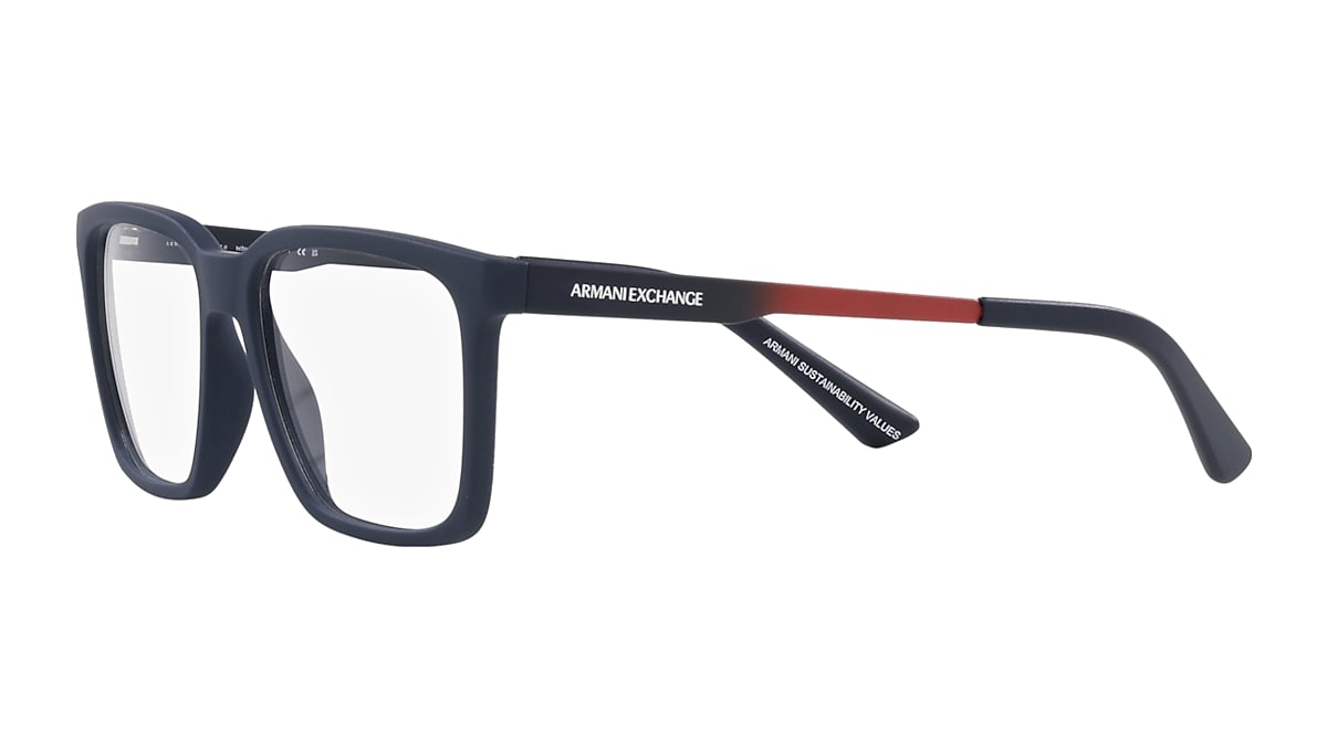 Armani Exchange Matte Blue Eyeglasses | Glasses.com® | Free Shipping