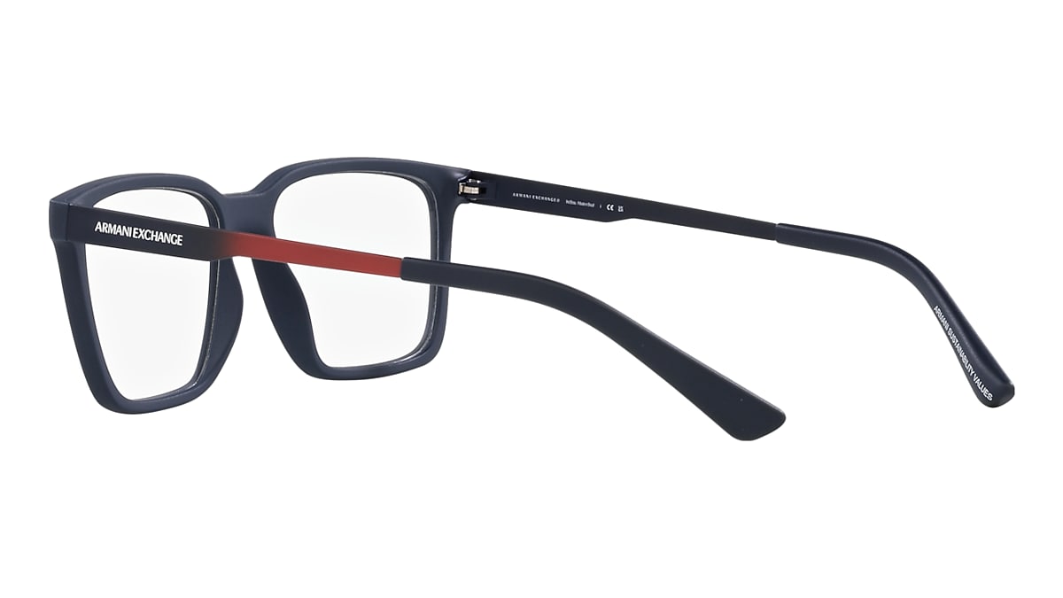 Armani Exchange Matte Blue Eyeglasses | Glasses.com® | Free Shipping