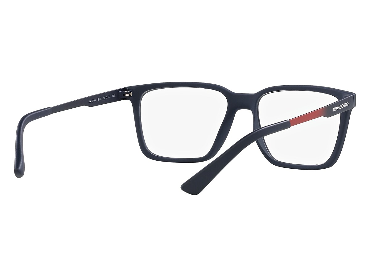 Armani Exchange Matte Blue Eyeglasses | Glasses.com® | Free Shipping