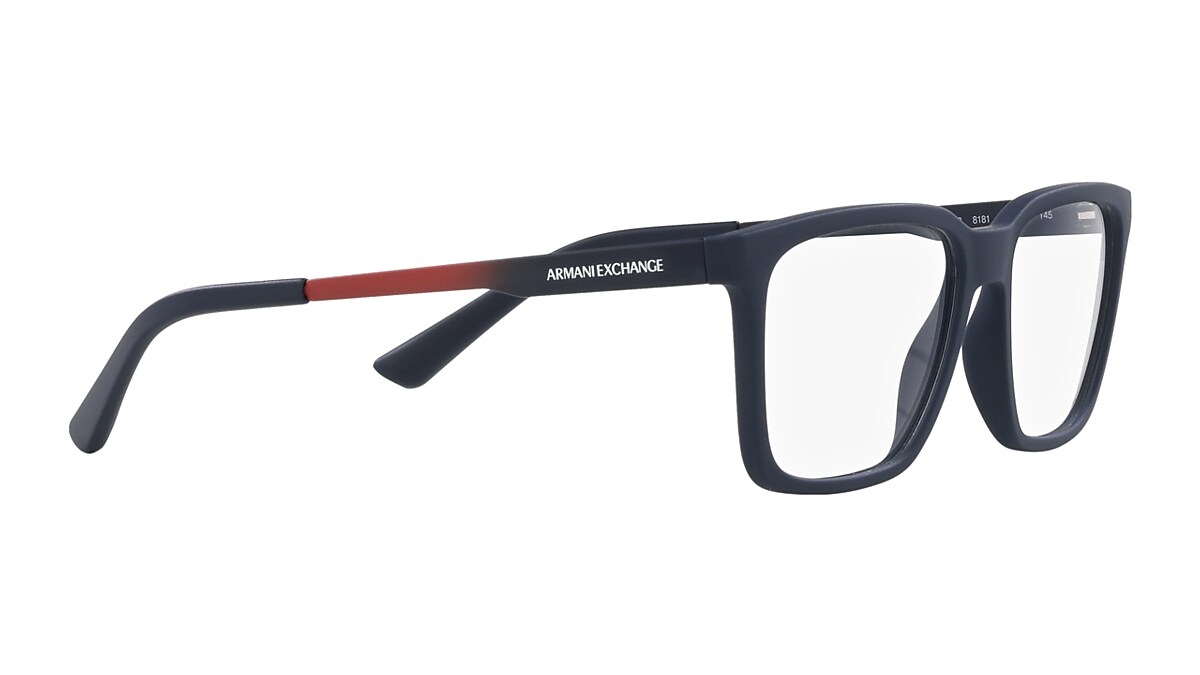 Armani Exchange Matte Blue Eyeglasses | Glasses.com® | Free Shipping