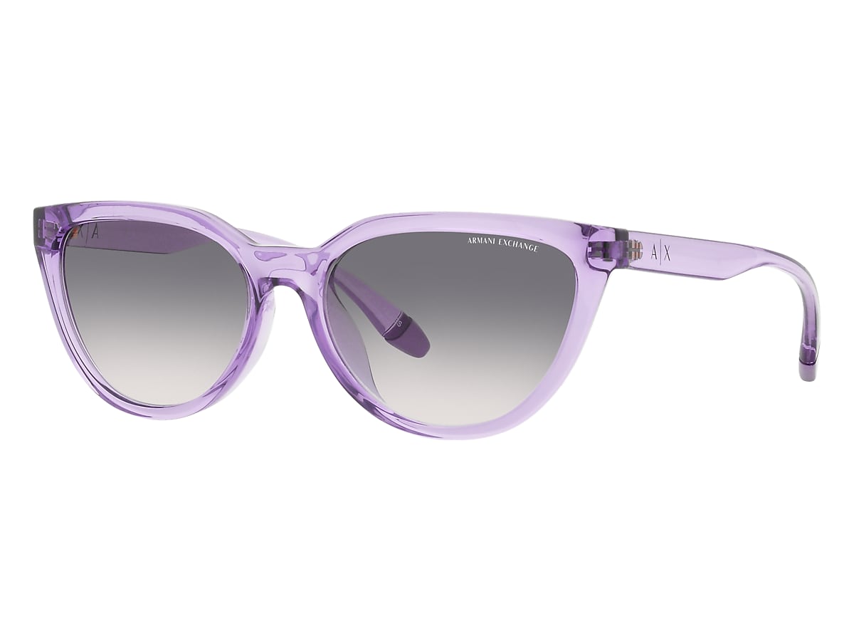 Armani Exchange Shiny Transparent Purple Sunglasses ® | Free  Shipping