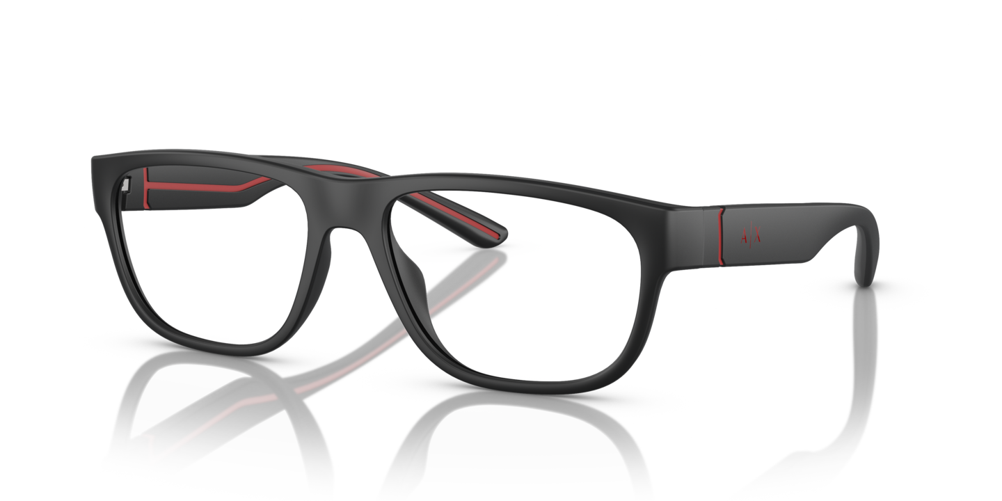 Armani Exchange Matte Black Eyeglasses | Glasses.com® | Free Shipping