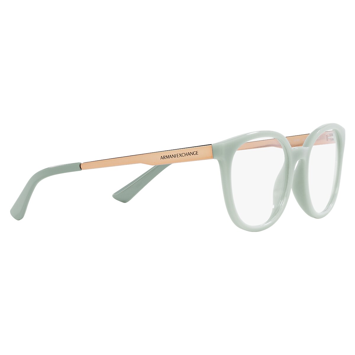 Armani Exchange Shiny Opaline Azure Eyeglasses | Glasses.com 