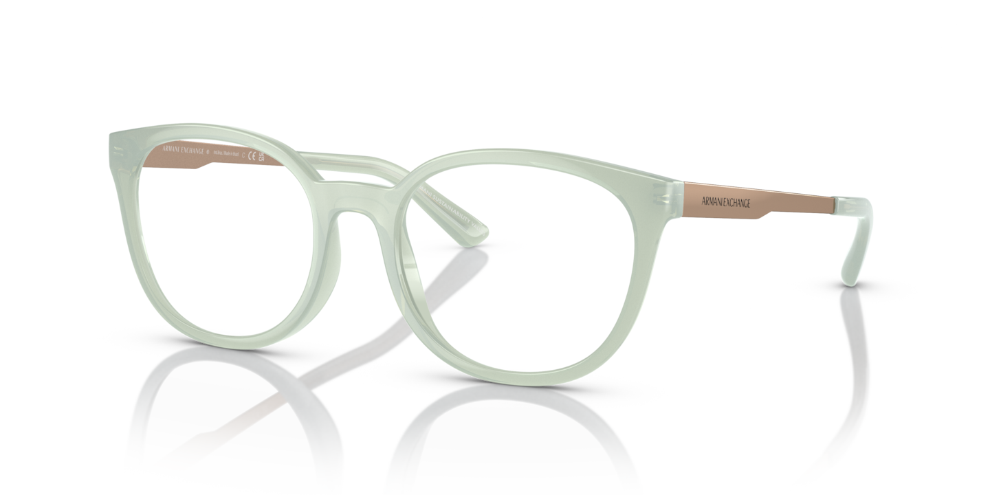 Armani Exchange Shiny Opaline Azure Eyeglasses | Glasses.com