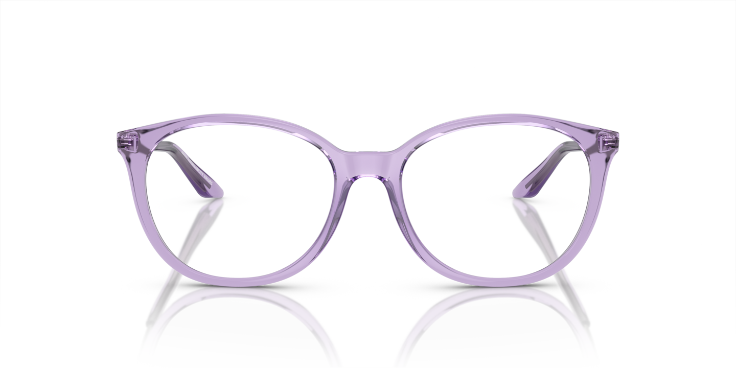 Armani Exchange Shiny Transparent Violet Eyeglasses Glasses