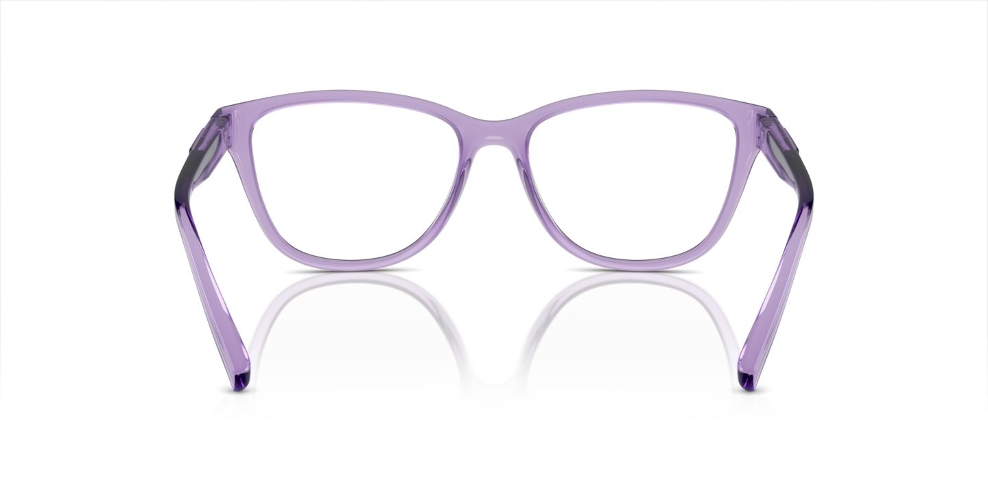 Armani Exchange Shiny Transparent Violet Eyeglasses | Glasses.com 