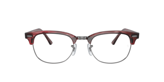 RB5154 Clubmaster Optics Ray-Ban Striped Red