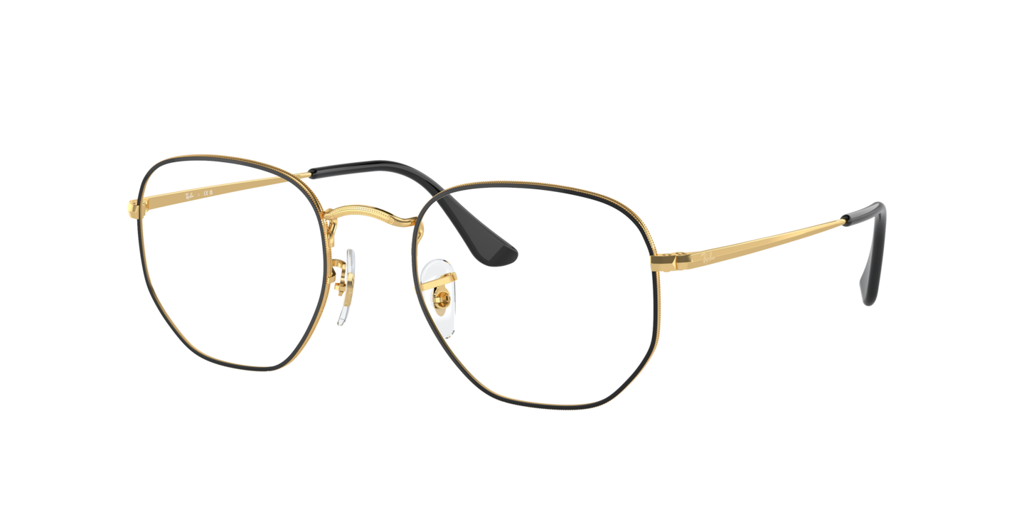 Ray-Ban RB6448 Hexagonal Optics Black On Gold