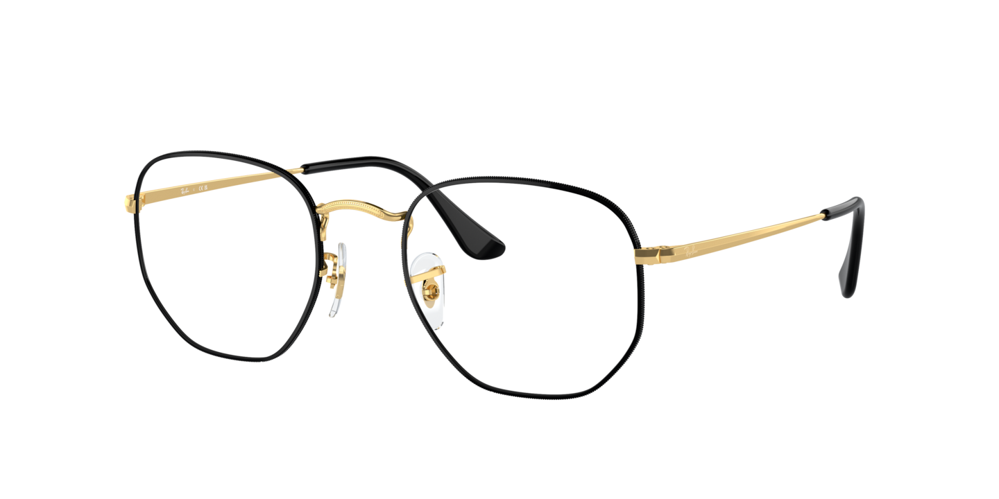 Ray-Ban RB6448 Hexagonal Optics Black On Gold