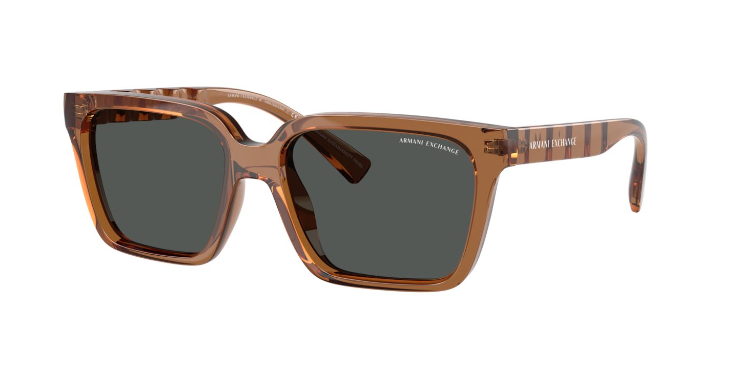 Armani Exchange AX4147S Shiny Transparent Brown