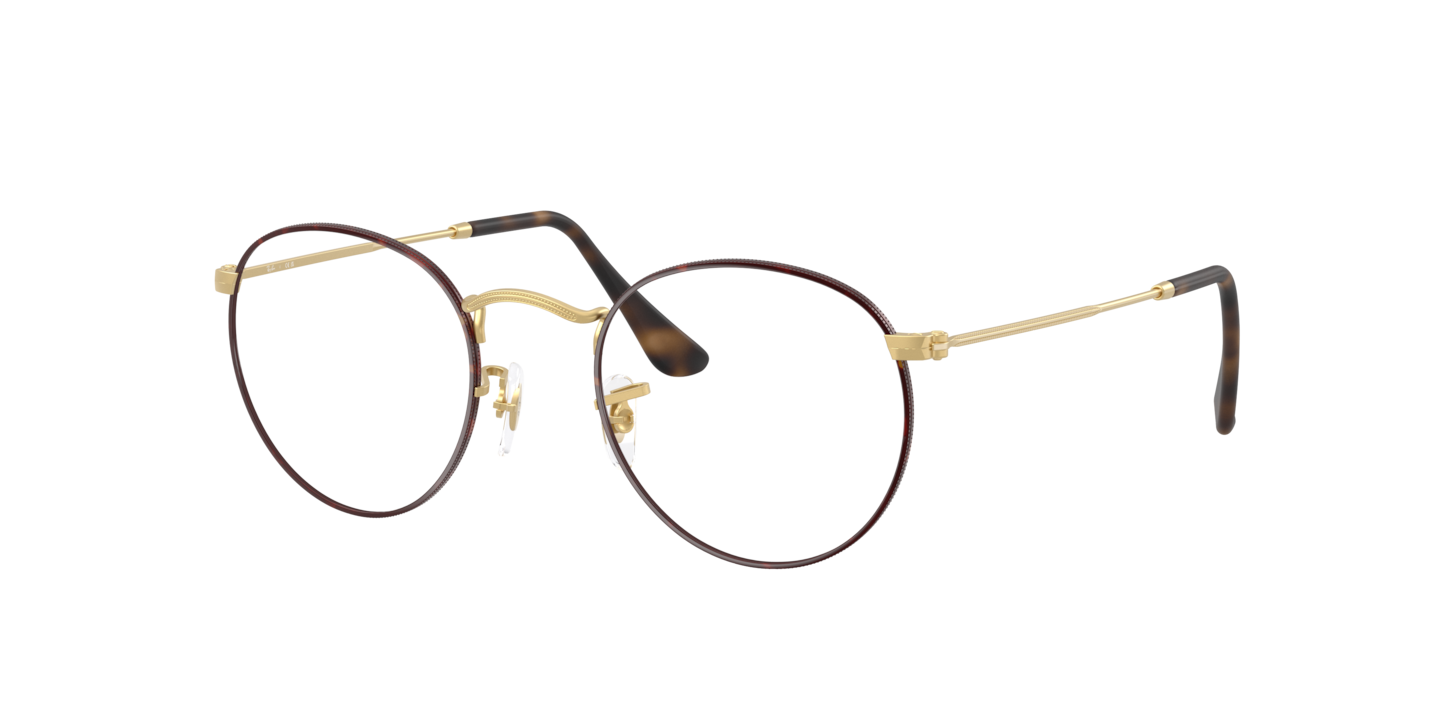 Ray-Ban RB3447V Round Metal Optics Matte Havana On Matte Arista Gold