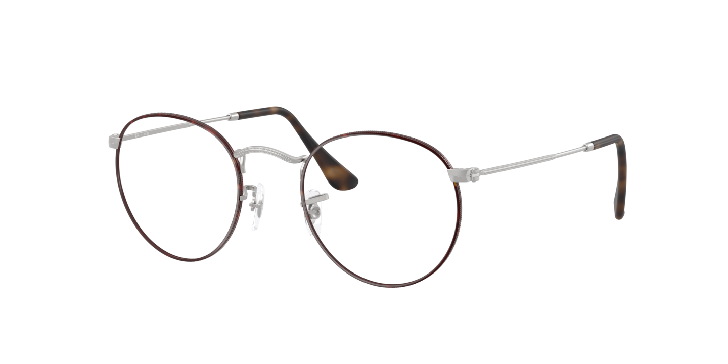Ray-Ban RB3447V Round Metal Optics Matte Havana On Matte Silver