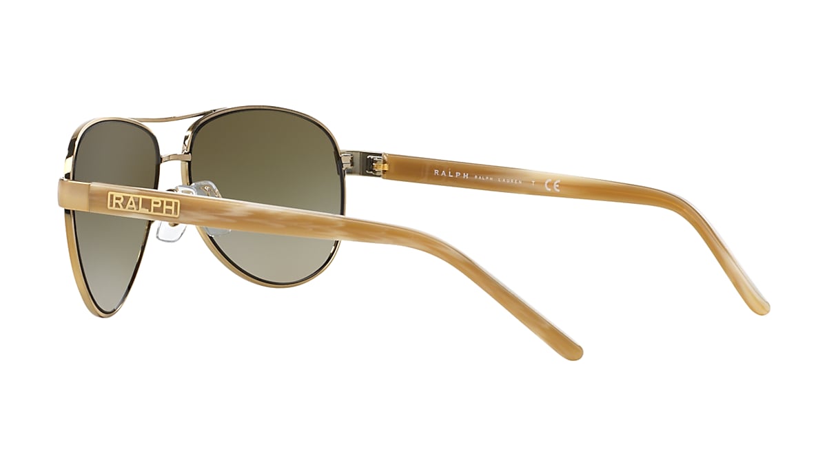 Ralph by Ralph Lauren Shiny Gold Sunglasses Glasses Free Shipping