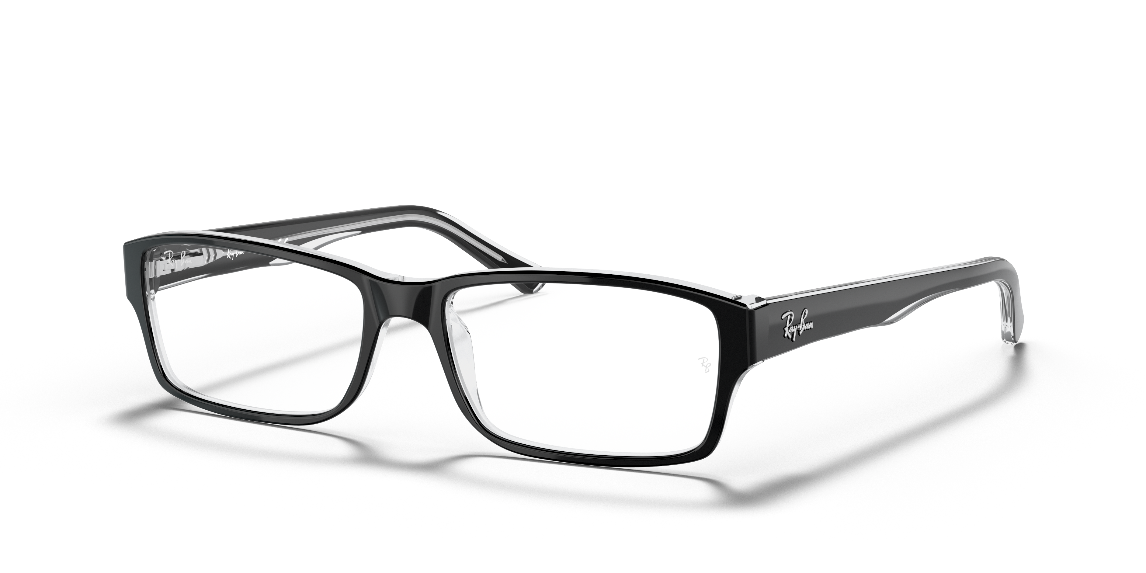 Ray-Ban Unisex Rx5169 Black On Transparent Size: Small