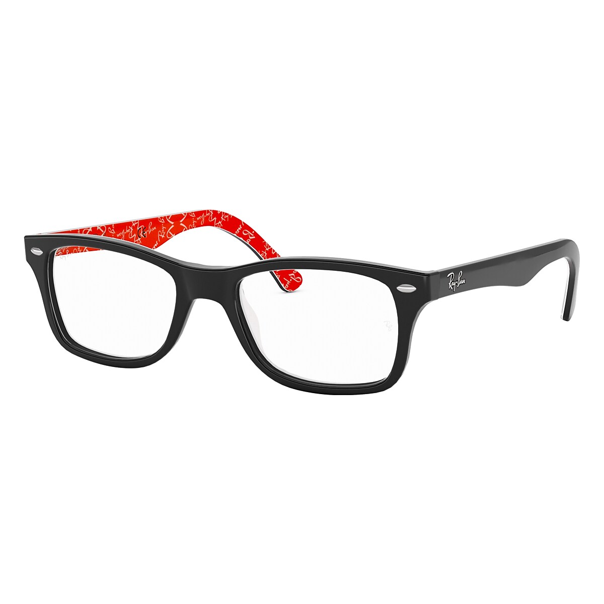 Ray Ban Black On Red Eyeglasses Glasses Free Shipping