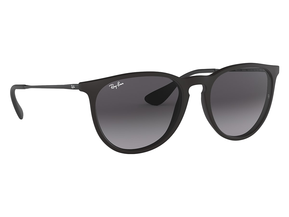 Ray-Ban Erika Classic 偏光 サングラス ERIKA CLASSIC Sunglasses in Rubber Black and Grey Gradient