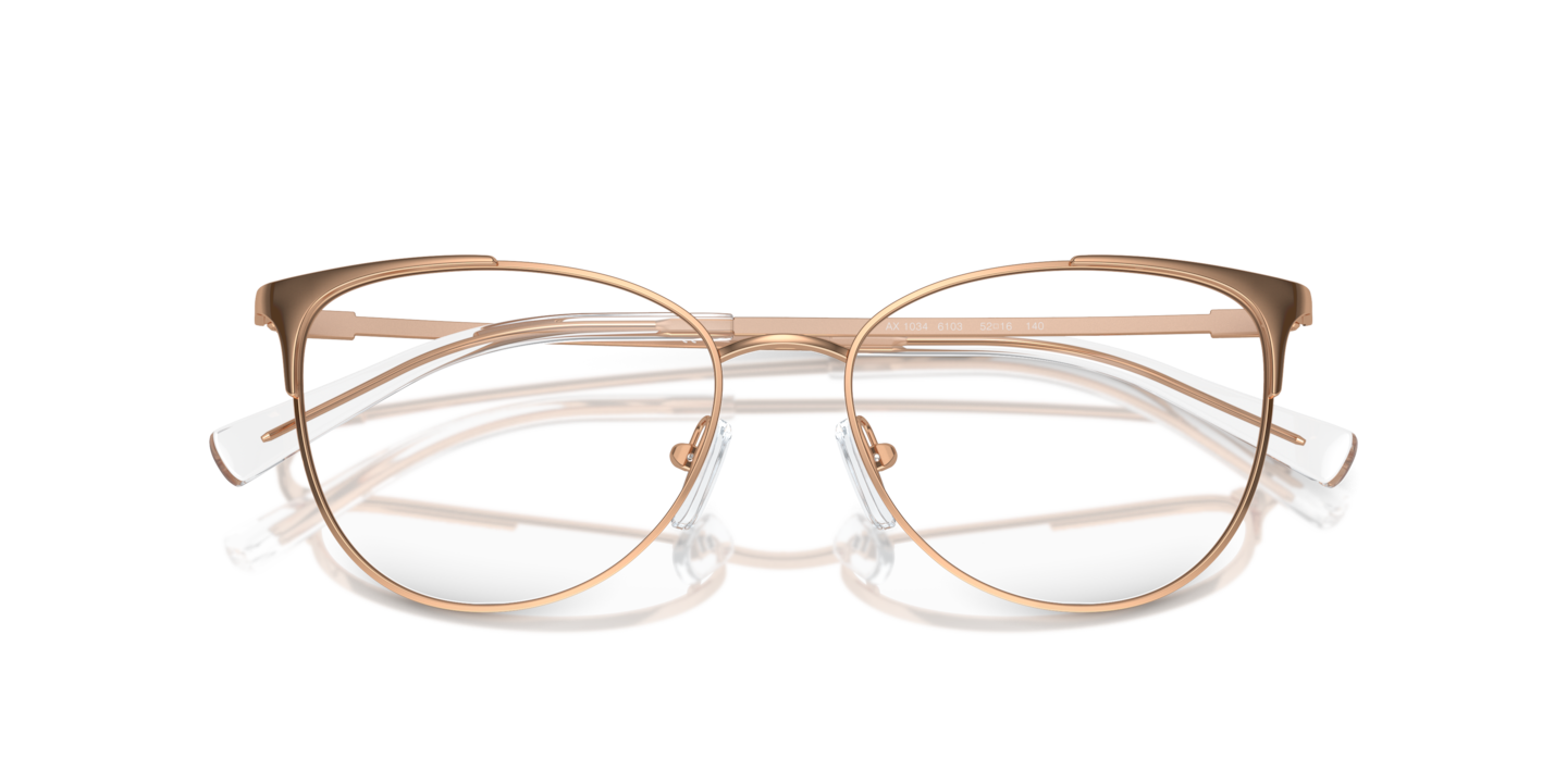 Armani Exchange Rose Gold Eyeglasses Glasses Free Shipping