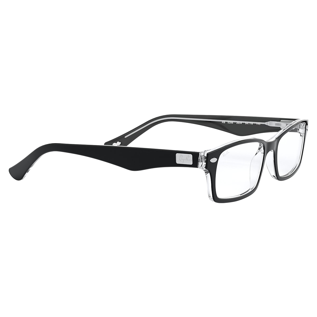 Ray-Ban Black On Transparent Eyeglasses | Glasses.com