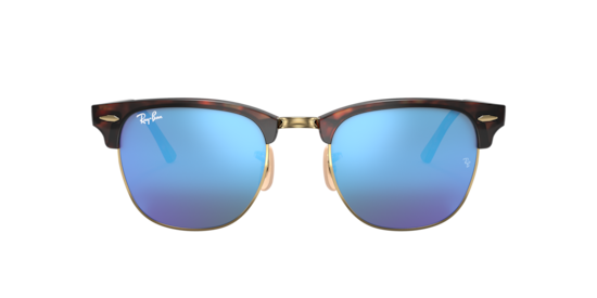 RB3016 Clubmaster Flash Lenses Ray-Ban Havana On Gold