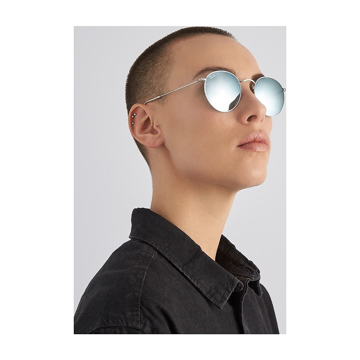 Ray ban round flash lenses on sale