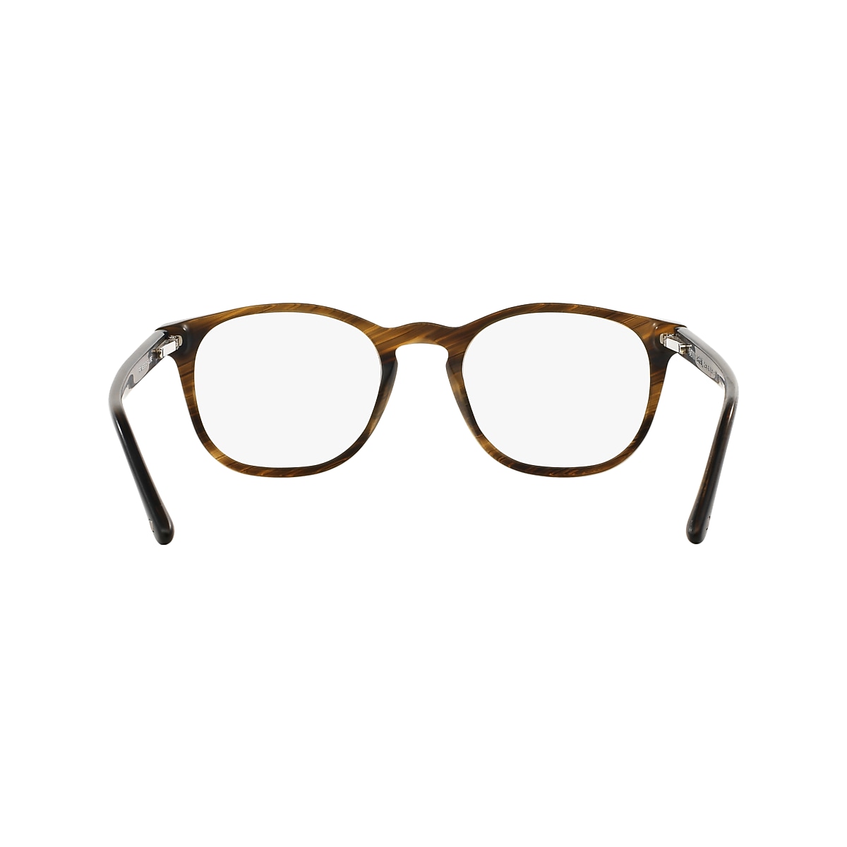Giorgio Armani Striped Matte Dark Brown Eyeglasses | Glasses.com 