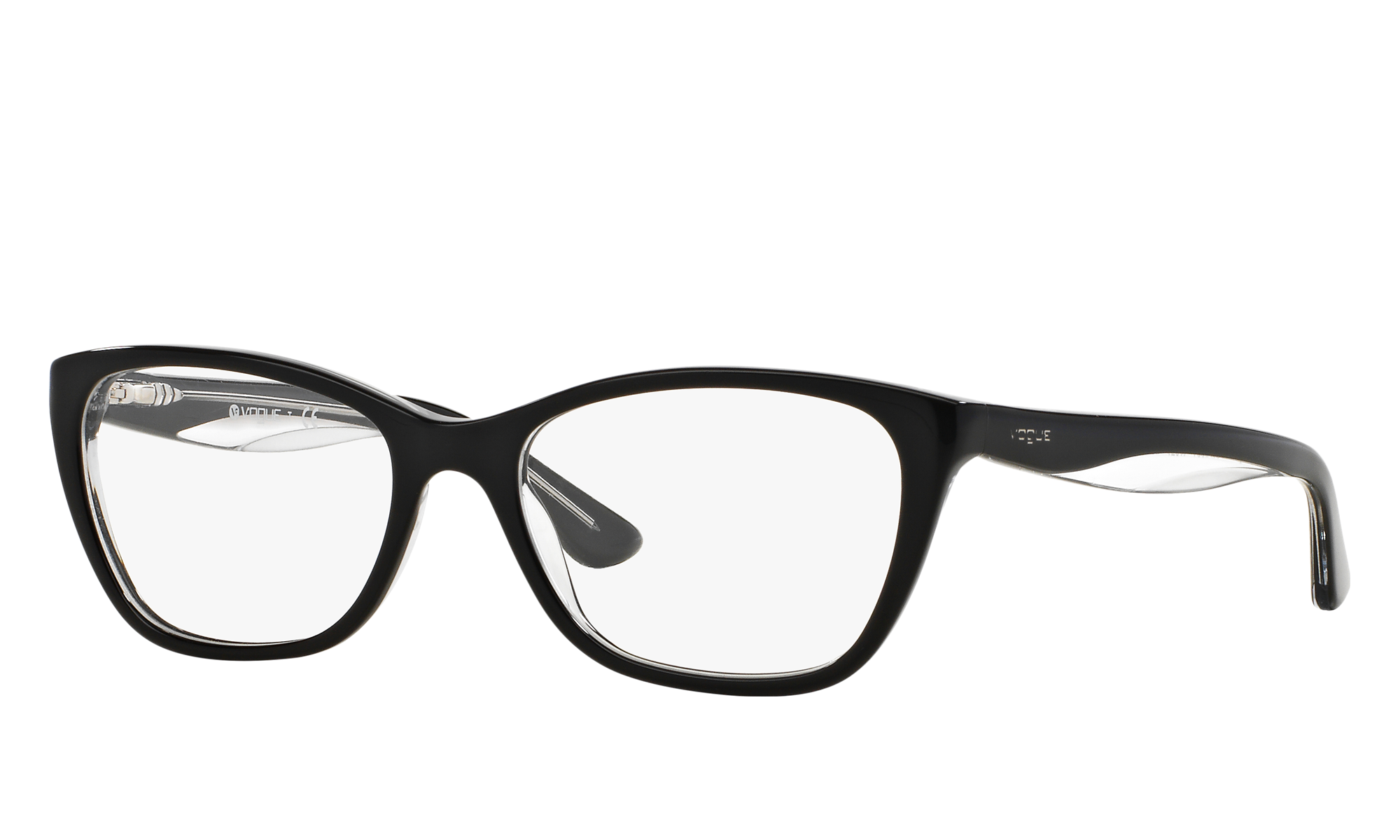 Vogue Eyewear VO2961 Top Black/Transparent Eyeglasses Free Shipping
