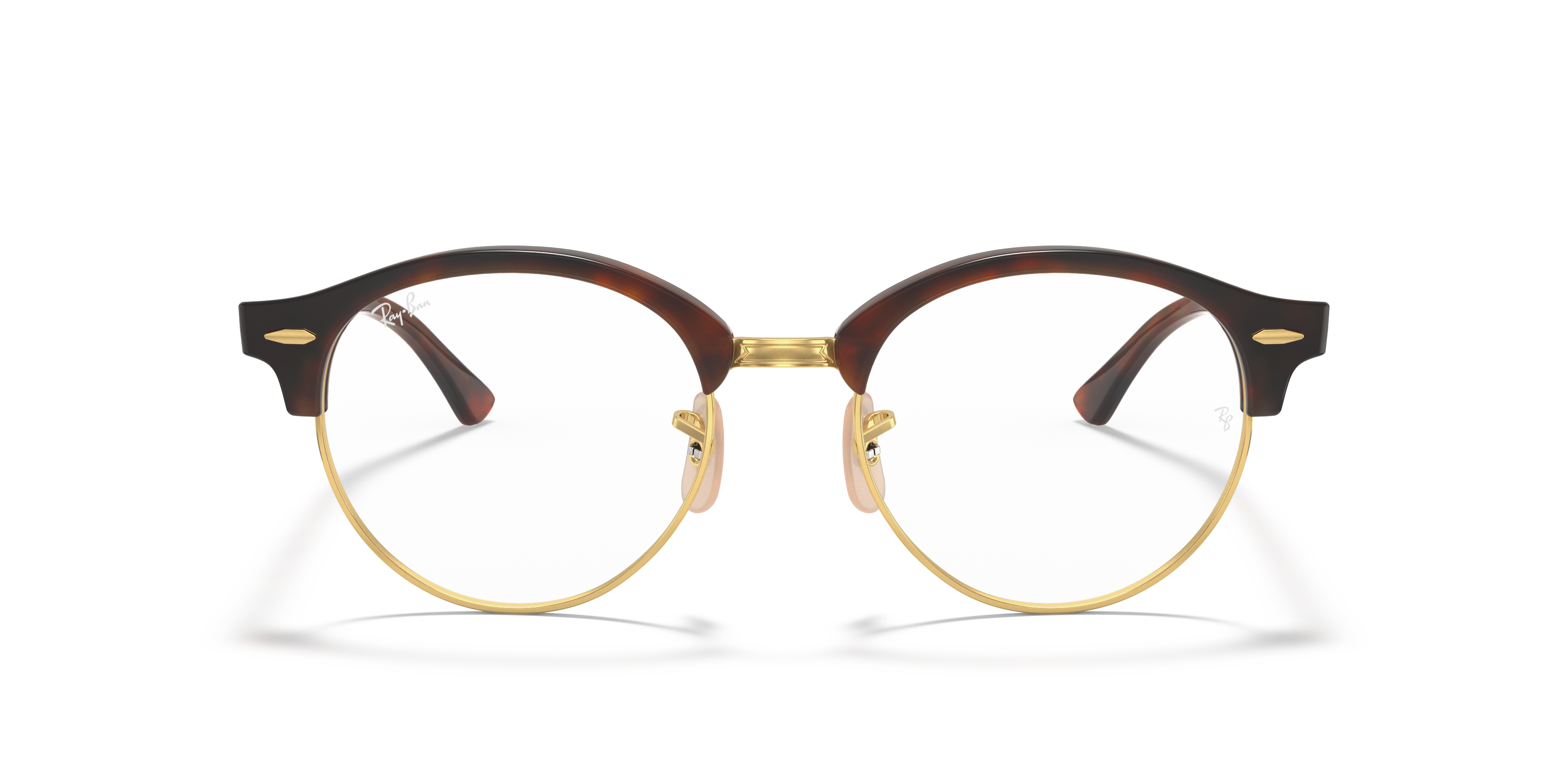 ray ban clubround optics transparent