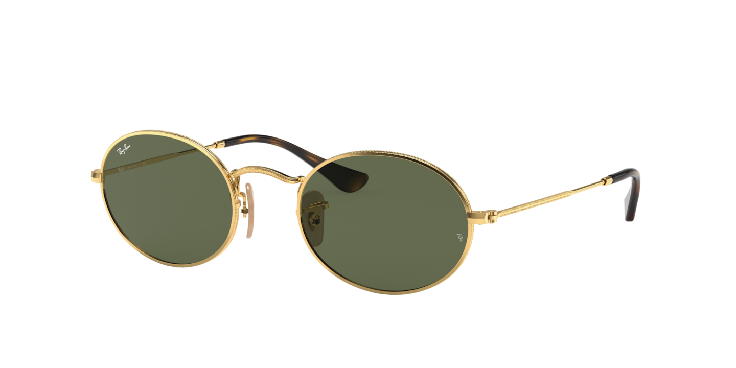 Ray-Ban RB3547N Oval Flat Lenses Gold