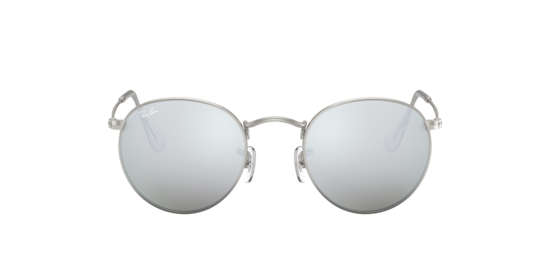 Ray-Ban RB3447 Round Flash Lenses Silver