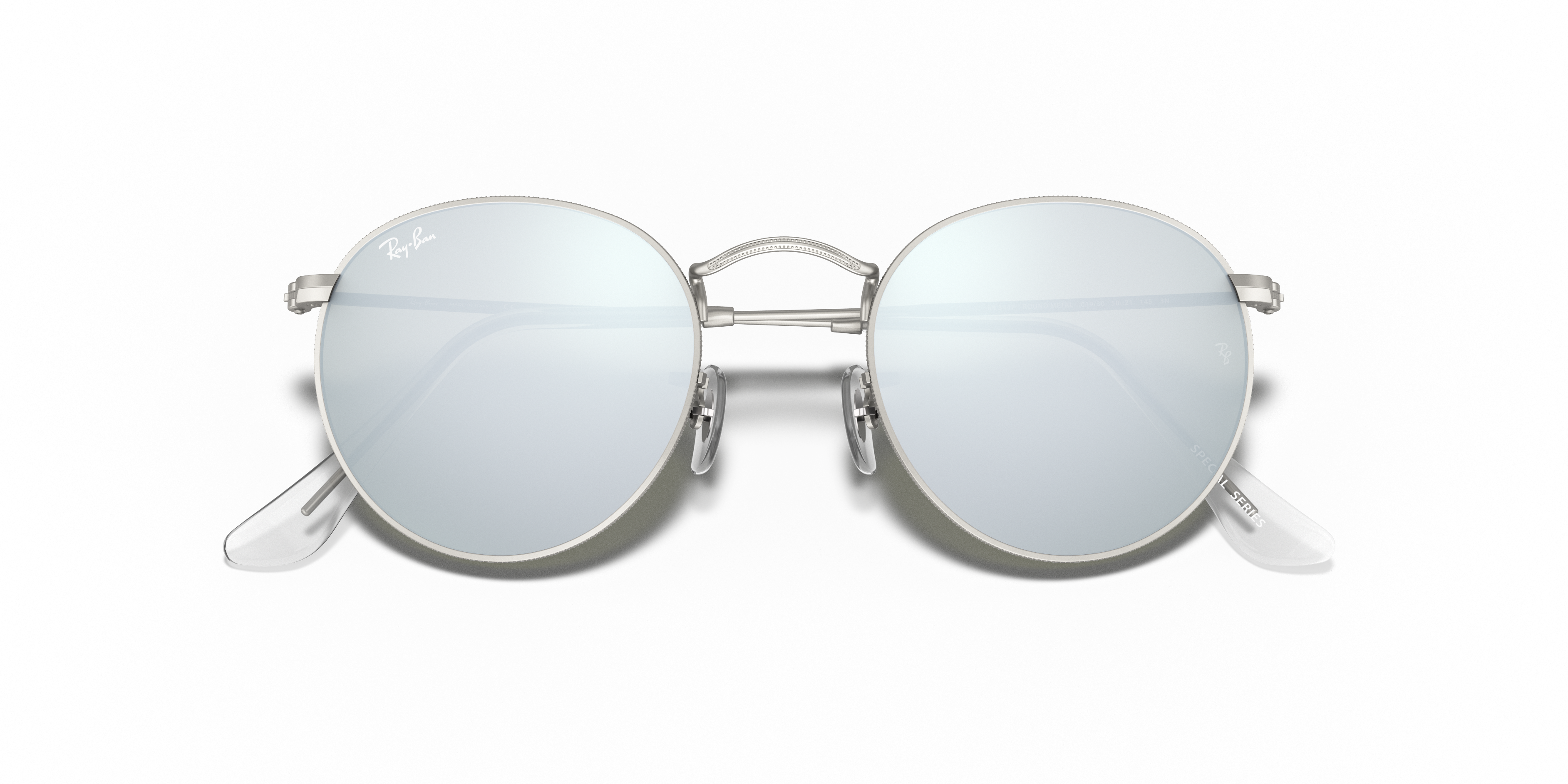 ray ban round sunglasses silver