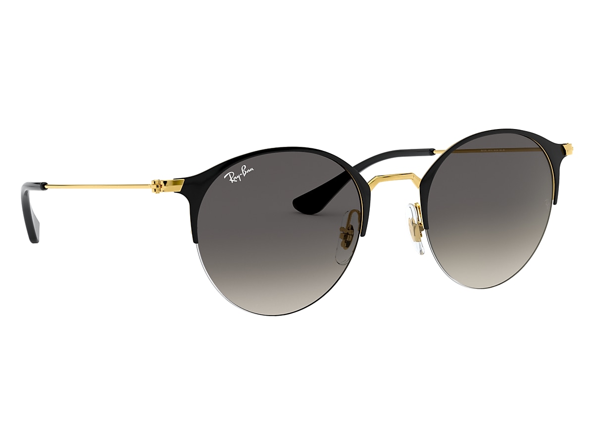 Ray-Ban Black On Gold Sunglasses Glasses.com® Free Shipping