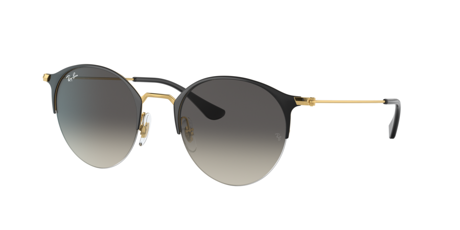 Ray-Ban Black On Gold Sunglasses | Glasses.com® | Free Shipping