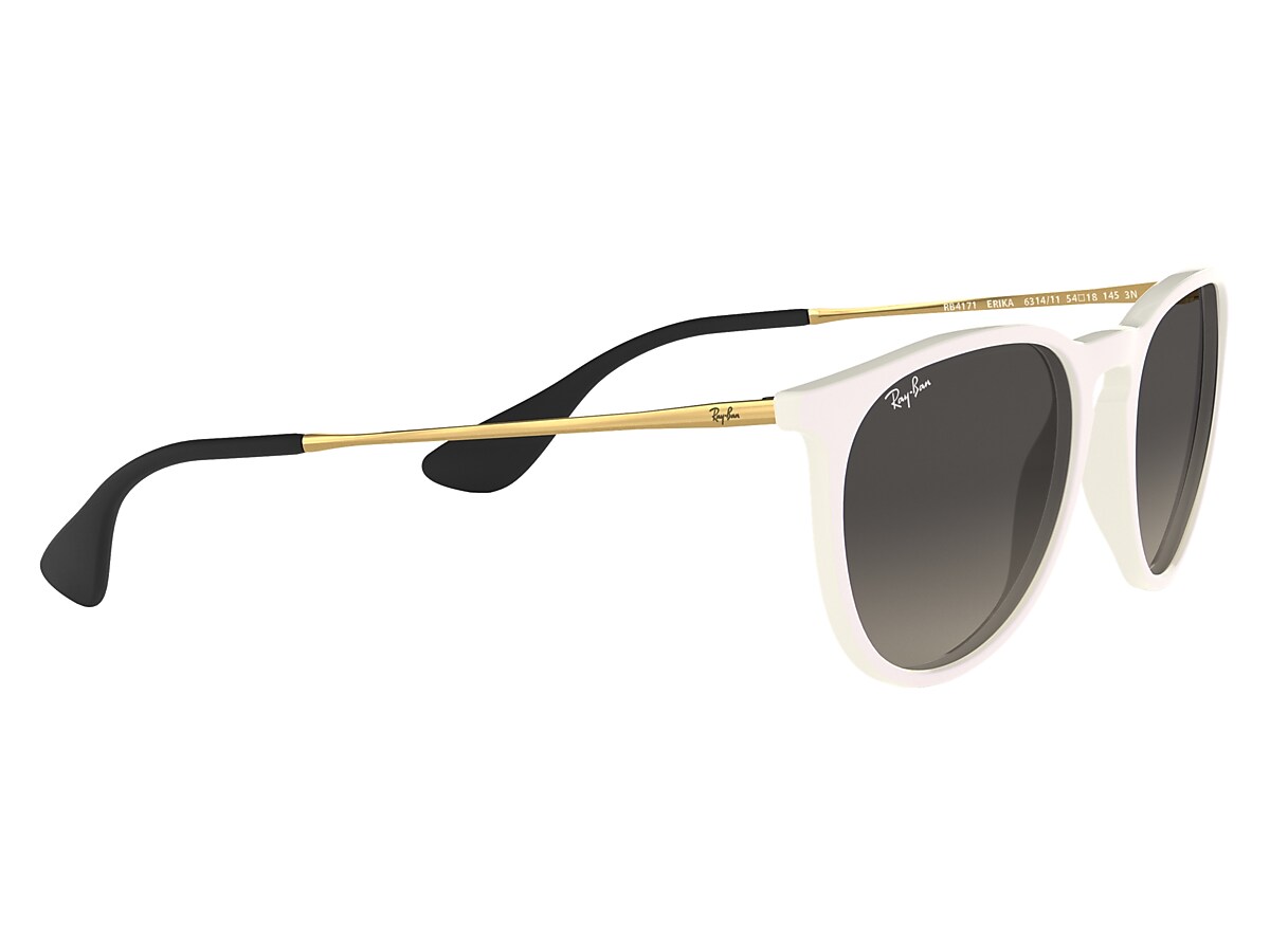 Ray Ban Erika White Sunglasses Glasses Com Free Shipping Ray Ban Erika White Sunglasses Glasses Com Free Shipping