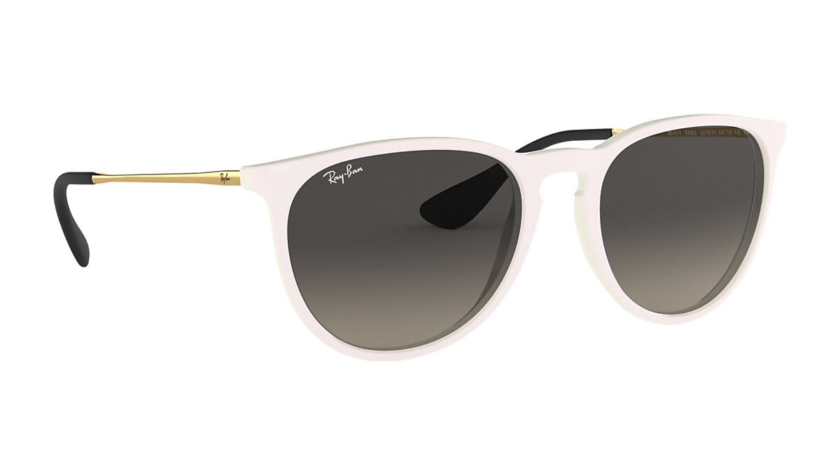 Ray Ban Erika White Sunglasses Glasses Com Free Shipping Ray Ban Erika White Sunglasses Glasses Com Free Shipping